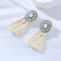 1 Pair Vintage Style Baroque Style Modern Style Tassel Plating Inlay Alloy Turquoise Silver Plated Drop Earrings main image 3