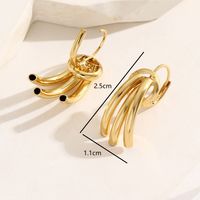 1 Pair IG Style Paw Print Plating Copper 18K Gold Plated Drop Earrings main image 2