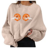Women's Hoodie Long Sleeve Hoodies & Sweatshirts Washed Casual Simple Style Classic Style Cartoon Simple Solid Color main image 7