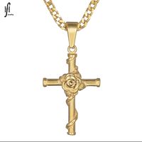 Titanium&stainless Steel Fashion Cross Necklace  (alloy) Nhhf0744-alloy sku image 1