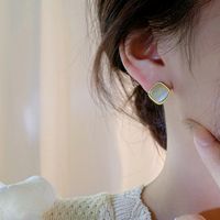 1 Pair Lady Geometric Alloy Plating Zircon Women's Drop Earrings Ear Studs sku image 4