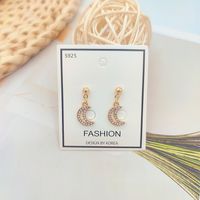 1 Pair Fashion Flower Butterfly Bow Knot Alloy Inlay Artificial Pearls Rhinestones Shell Women's Earrings sku image 3