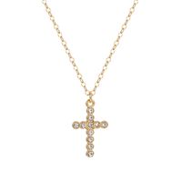 Simple Style Cross Alloy Inlay Rhinestones Women's Rings Earrings Necklace main image 4