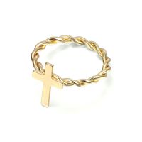 Simple Style Cross Alloy Inlay Rhinestones Women's Rings Earrings Necklace main image 3