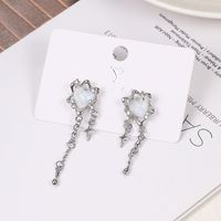 1 Pair Sweet Cool Style Star Heart Shape Inlay Alloy Artificial Crystal Drop Earrings main image 9