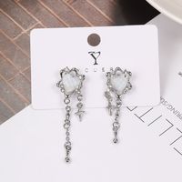1 Pair Sweet Cool Style Star Heart Shape Inlay Alloy Artificial Crystal Drop Earrings main image 5