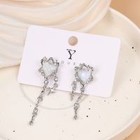 1 Pair Sweet Cool Style Star Heart Shape Inlay Alloy Artificial Crystal Drop Earrings main image 10