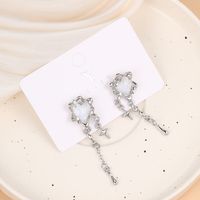 1 Pair Sweet Cool Style Star Heart Shape Inlay Alloy Artificial Crystal Drop Earrings main image 8
