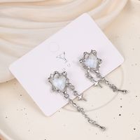 1 Pair Sweet Cool Style Star Heart Shape Inlay Alloy Artificial Crystal Drop Earrings main image 6