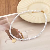 Elegant Heart Shape Artificial Pearl Alloy Beaded Women's Necklace main image 5