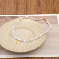 Elegant Heart Shape Artificial Pearl Alloy Beaded Women's Necklace main image 8