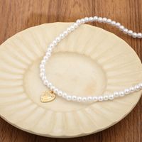 Elegant Heart Shape Artificial Pearl Alloy Beaded Women's Necklace main image 4