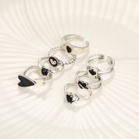 Wholesale Jewelry Hip-hop Cool Style Heart Shape Alloy Enamel Plating Rings main image 7