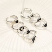 Wholesale Jewelry Hip-hop Cool Style Heart Shape Alloy Enamel Plating Rings main image 10