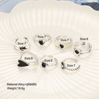 Wholesale Jewelry Hip-hop Cool Style Heart Shape Alloy Enamel Plating Rings main image 9
