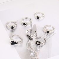 Wholesale Jewelry Hip-hop Cool Style Heart Shape Alloy Enamel Plating Rings main image 6