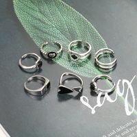 Wholesale Jewelry Hip-hop Cool Style Heart Shape Alloy Enamel Plating Rings main image 2