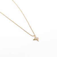 Simple Style Star Copper Plating Inlay Zircon Gold Plated Pendant Necklace main image 4