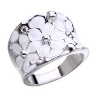 Wholesale Jewelry Modern Style Flower Alloy Zircon Inlay Rings main image 1