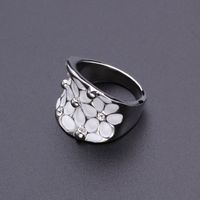 Wholesale Jewelry Modern Style Flower Alloy Zircon Inlay Rings main image 2