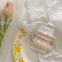 Sweet Ditsy Floral Solid Color Cloth Hair Clip sku image 4