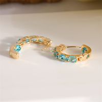 1 Pair Sweet Geometric Plating Inlay Copper Artificial Gemstones Earrings main image 4