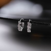 1 Pair Modern Style Heart Shape Plating Inlay Alloy Artificial Gemstones Earrings main image 1