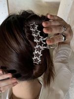 Rétro Star Forme De Cœur Alliage Placage Griffes De Cheveux main image 1