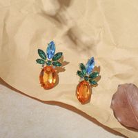 1 Pair Simple Style Fruit Inlay Rhinestone Crystal Ear Studs main image 2