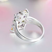 Classic Style Square Brass Plating Inlay Artificial Gemstones Rings main image 2