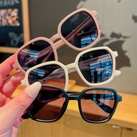 Cute Sweet Solid Color Ac Square Clips Kids Sunglasses main image 2