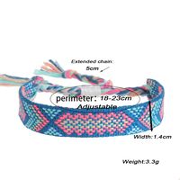 Bohemian Color Block Rope Knitting Tassel Unisex Bracelets main image 5
