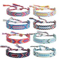 Bohemian Color Block Rope Knitting Tassel Unisex Bracelets main image 2