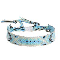 Bohemian Color Block Rope Knitting Tassel Unisex Bracelets sku image 2