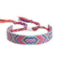 Bohemian Color Block Rope Knitting Tassel Unisex Bracelets sku image 1