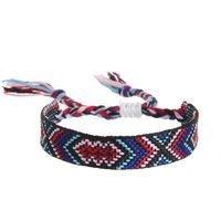 Bohemian Color Block Rope Knitting Tassel Unisex Bracelets sku image 3