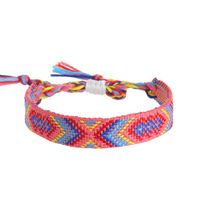 Bohemian Color Block Rope Knitting Tassel Unisex Bracelets sku image 4