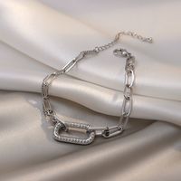 Modern Style Rectangle Metal Plating Inlay Artificial Diamond Women's Bracelets main image 3