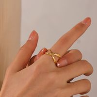 304 Stainless Steel Simple Style Plating Geometric Open Ring main image 3