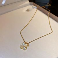 Elegant Heart Shape Bow Knot Copper Inlay Zircon Pendant Necklace sku image 5