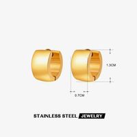 1 Pair Streetwear Geometric Plating 304 Stainless Steel 18K Gold Plated Earrings sku image 2