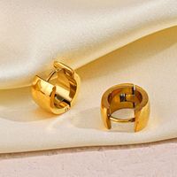 1 Pair Streetwear Geometric Plating 304 Stainless Steel 18K Gold Plated Earrings main image 2