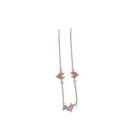 Elegant Sweet Heart Shape Bow Knot Copper Inlay Zircon Pendant Necklace main image 4