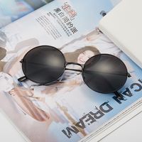 Retro Cool Style Colorful Pc Round Frame Clips Men's Sunglasses main image 5