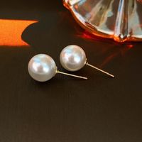 1 Pair Lady Solid Color Freshwater Pearl Sterling Silver Ear Studs sku image 8