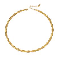 304 Stainless Steel 18K Gold Plated Basic Classic Style Plating Geometric Bracelets Necklace main image 5