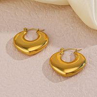 1 Pair Elegant Retro Heart Shape Plating 304 Stainless Steel 18K Gold Plated Earrings main image 4