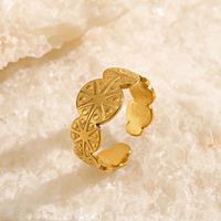 304 Stainless Steel 18K Gold Plated IG Style Plating Star Open Ring main image 5