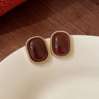 1 Pair Sweet Heart Shape Enamel Copper Drop Earrings sku image 4