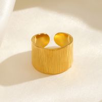304 Stainless Steel 18K Gold Plated Modern Style Plating Geometric Open Ring main image 5